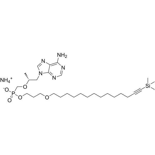 Tenofovir-C3-O-C12-trimethylsilylacetylene ammonium 2611373-74-9